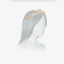 David Charles Girls Ivory & Diamanté Butterfly Hairband New