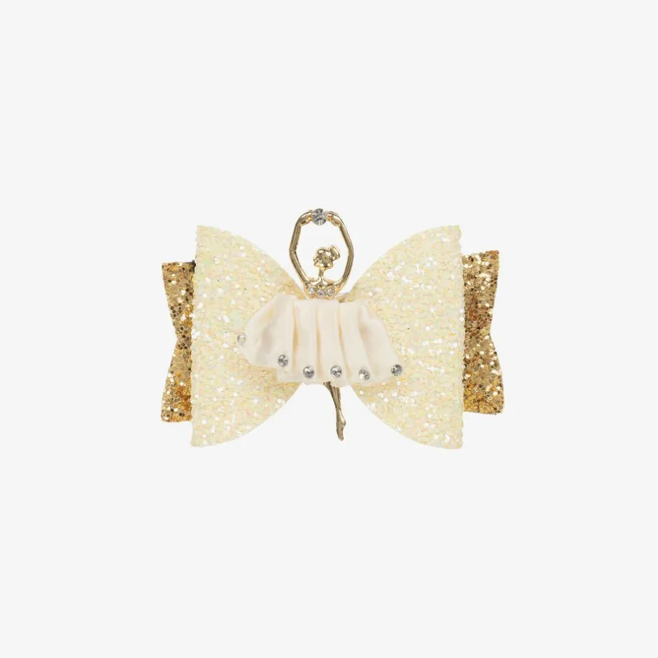 Bowtique London Girls Ivory & Gold Ballerina Hair Clip (8cm) Sale