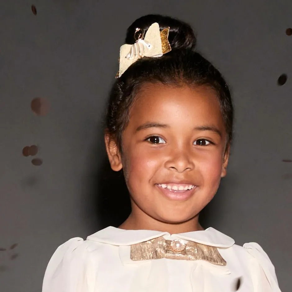 Bowtique London Girls Ivory & Gold Ballerina Hair Clip (8cm) Sale