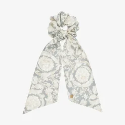 Versace Girls Ivory & Grey Barocco Hair Elastic Outlet