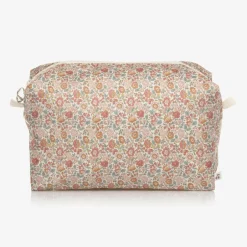 Bonpoint Girls Ivory & Pink Floral Wash Bag (23cm) Sale