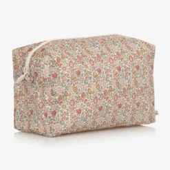 Bonpoint Girls Ivory & Pink Floral Wash Bag (23cm) Sale