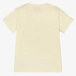 Gucci Girls Ivory Apple & Slogan T-Shirt Clearance