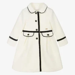 Patachou Girls Ivory Bouclé Coat Outlet
