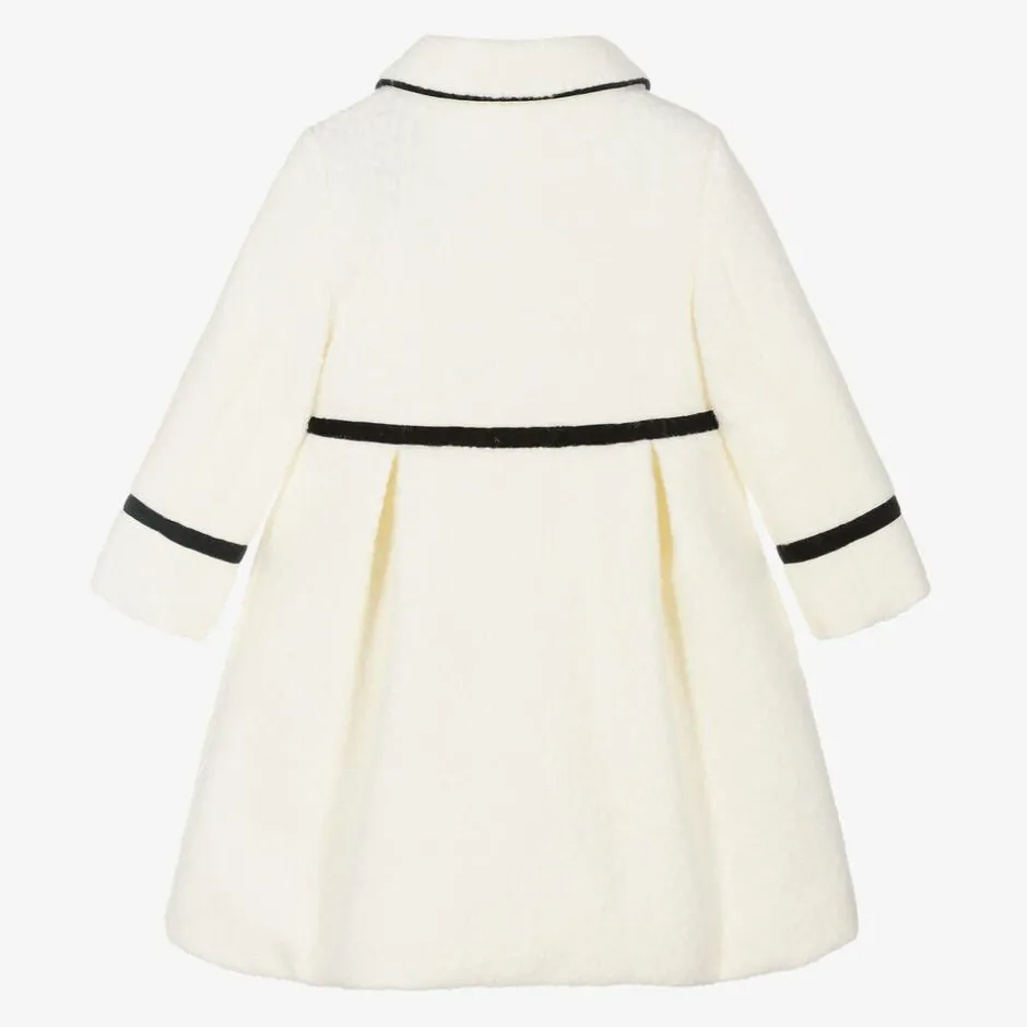 Patachou Girls Ivory Bouclé Coat Outlet