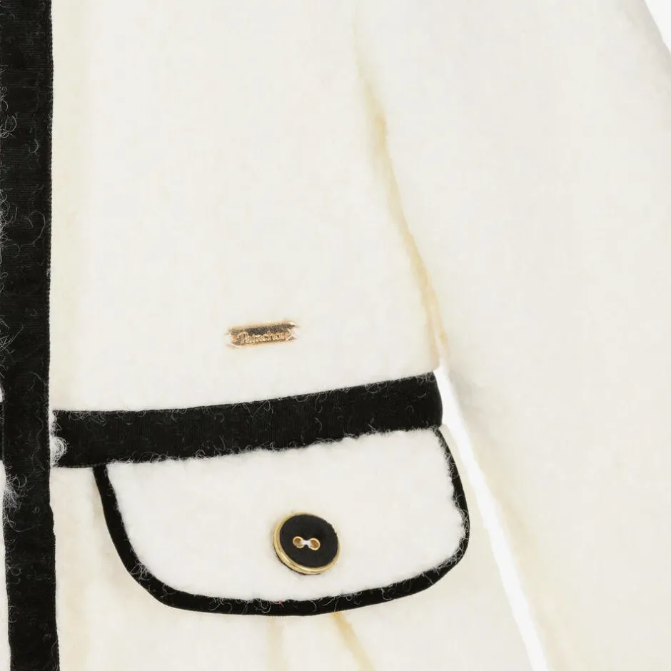 Patachou Girls Ivory Bouclé Coat Outlet