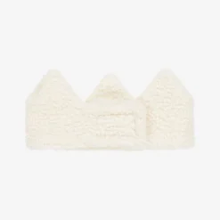 Jamiks Girls Ivory Bouclé Fleece Crown Headband Discount