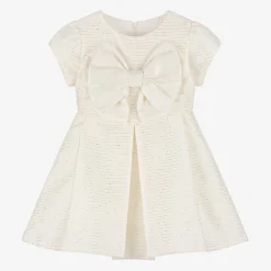 Lapin House Girls Ivory Bow & Sequin Dress Hot