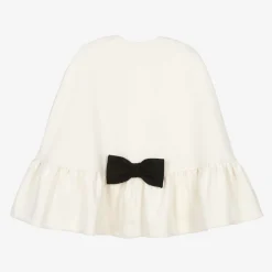 Phi Clothing Girls Ivory Bow Cape Outlet