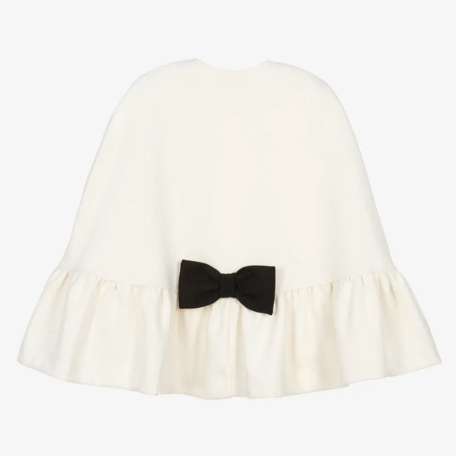 Phi Clothing Girls Ivory Bow Cape Outlet
