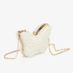 David Charles Girls Ivory Butterfly Bag (14cm) Discount