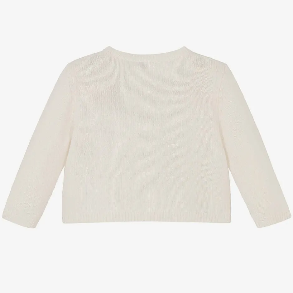 Bonpoint Girls Ivory Cashmere Cardigan