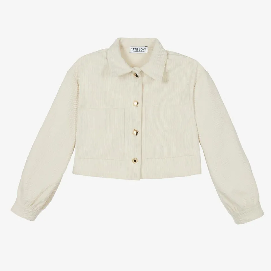 Fun amp; Fun Girls Ivory Corduroy Shirt offwhite Best