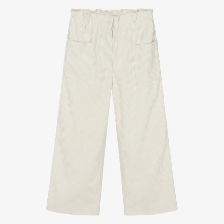 Everything Must Change Girls Ivory Corduroy Trousers