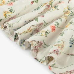 Jessie and James London Girls Ivory Cotton & Floral Jacquard Dress Sale