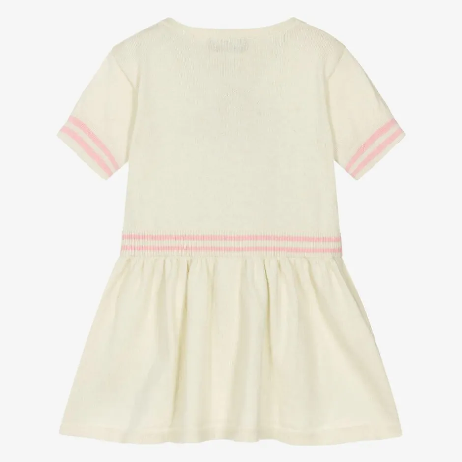 Moschino Baby Girls Ivory Cotton & Wool Knit Dress Best