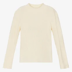 Chloé Girls Ivory Cotton & Wool Turtleneck Sweater Hot