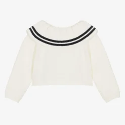 Dr. Kid Girls Ivory Cotton & Wool Cardigan Best