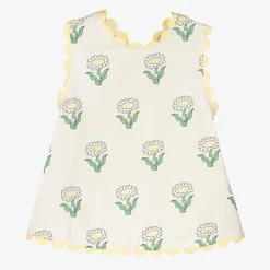 Stella McCartney Kids Girls Ivory Cotton Daisy Print Blouse Best