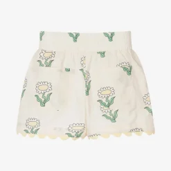 Stella McCartney Kids Girls Ivory Cotton Daisy Shorts Outlet
