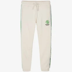 Guess Girls Ivory Cotton 4G Logo Joggers Outlet