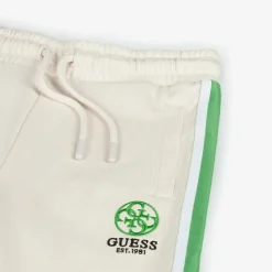Guess Girls Ivory Cotton 4G Logo Joggers Outlet