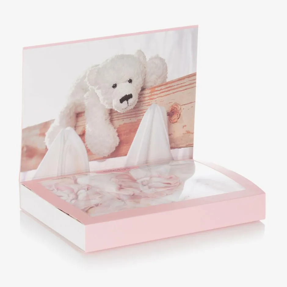 Sofija Girls Ivory Cotton Peacock Babysuit Set Clearance