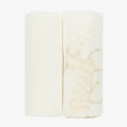 Sofija Girls Ivory Cotton Princess Muslins (2 Pack) Sale