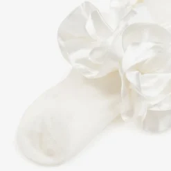 Caramelo Kids Girls Ivory Cotton Ruffle Tights Sale