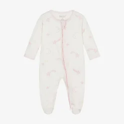 Kissy Love Girls Ivory Cotton Starry Sky Babygrow Best