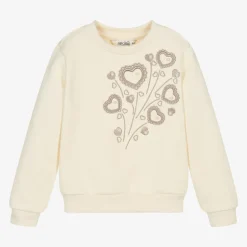 Le Chic Girls Ivory Cotton Sweatshirt Best