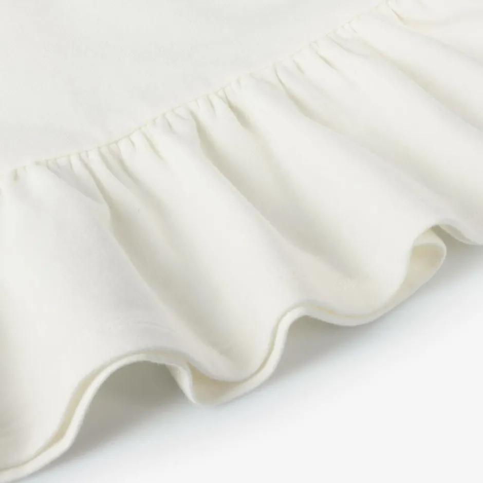 Moschino Baby Girls Ivory Cotton Sweatshirt Dress Clearance