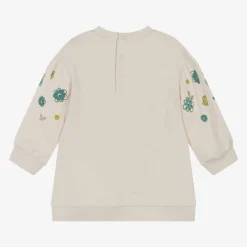 Mayoral Girls Ivory Cotton Sweatshirt Dress Clearance