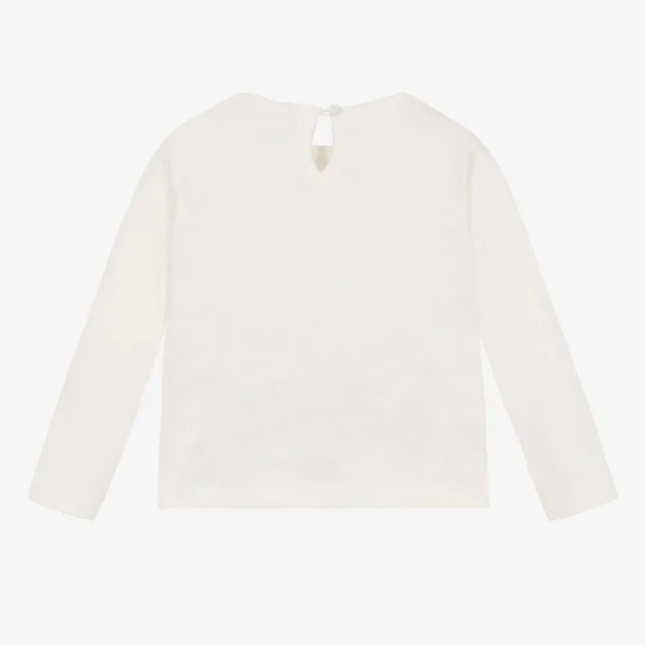 Everything Must Change Girls Ivory Cotton Teddy Bear Top Outlet