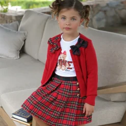 Balloon Chic Girls Ivory Cotton Teddy Top Sale