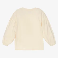 KENZO KIDS Girls Ivory Cotton Tiger Print Top Clearance