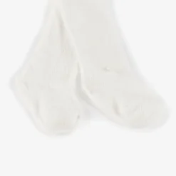 Tartine et Chocolat Girls Ivory Cotton Tights New