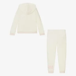 Guess Girls Ivory Cotton Tracksuit Outlet