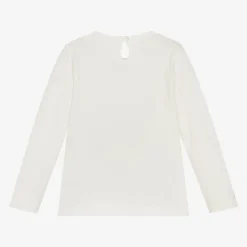 Everything Must Change Girls Ivory Cotton Trainer Print Top Discount