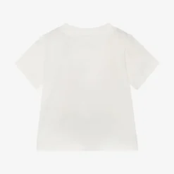 Stella McCartney Kids Girls Ivory Cotton T-Shirt Outlet