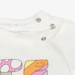 Stella McCartney Kids Girls Ivory Cotton T-Shirt Outlet
