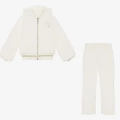Lapin House Girls Ivory Cotton Velour Tracksuit Best