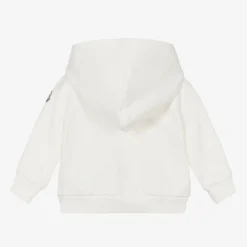 Moncler Enfant Girls Ivory Cotton Zip-Up Hoodie Sale