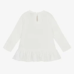 Monnalisa Girls Ivory Disney Cotton Tunic Top Online