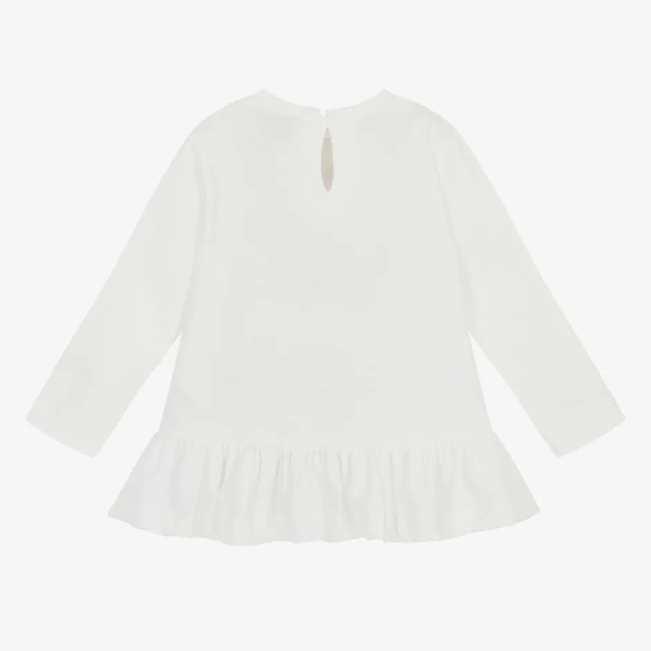 Monnalisa Girls Ivory Disney Cotton Tunic Top Online