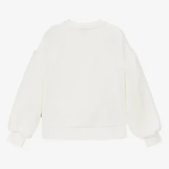 BOSS Girls Ivory Double B Viscose Sweatshirt Outlet