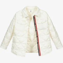 Moncler Enfant Girls Ivory Down Padded Jacket Outlet