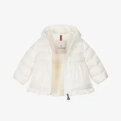 Moncler Enfant Girls Ivory Down Padded Odile Coat Clearance
