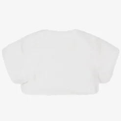 Rachel Riley Girls Ivory Faux Fur Bolero Jacket Hot