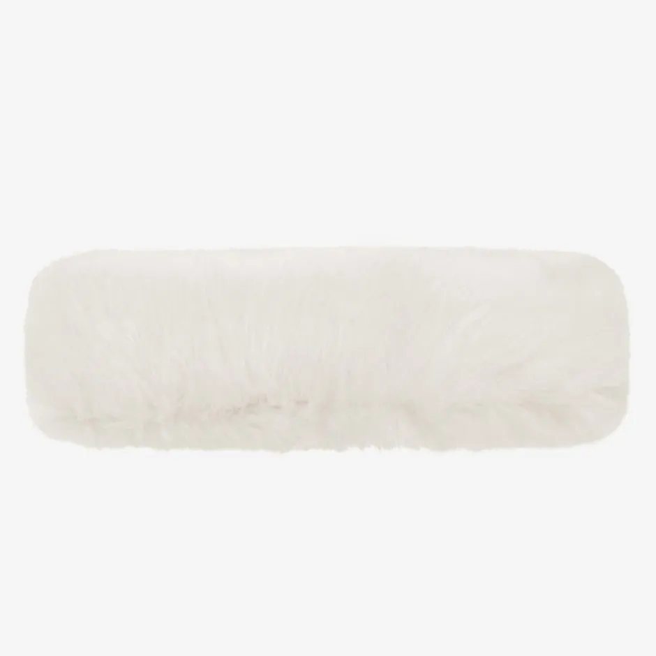 Helen Moore Girls Ivory Faux Fur Headband Outlet